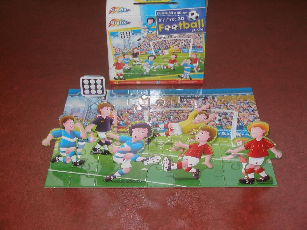 NIEUW 3 voetbal puzzels 3D van 45 stukjes, Ophalen of Verzenden, 10 tot 50 stukjes, Nieuw, 4 tot 6 jaar