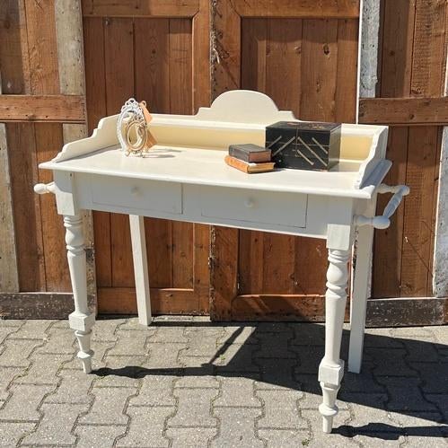 Kaptafel toilet bad tafel sidetable brocante 111,5 cm breed, Ophalen, Gebruikt, 100 tot 150 cm, Brocante landelijk