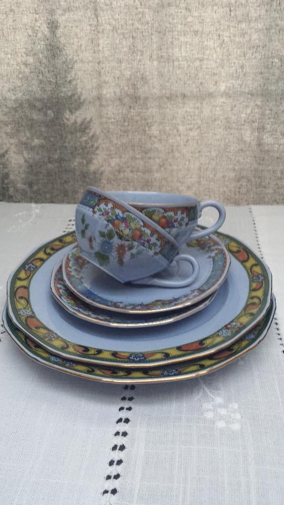 2 x Petit Déjeuner / Ontbijtset ~ Merk UNION Czecho-Slowakia, Antiek en Kunst, Ophalen of Verzenden