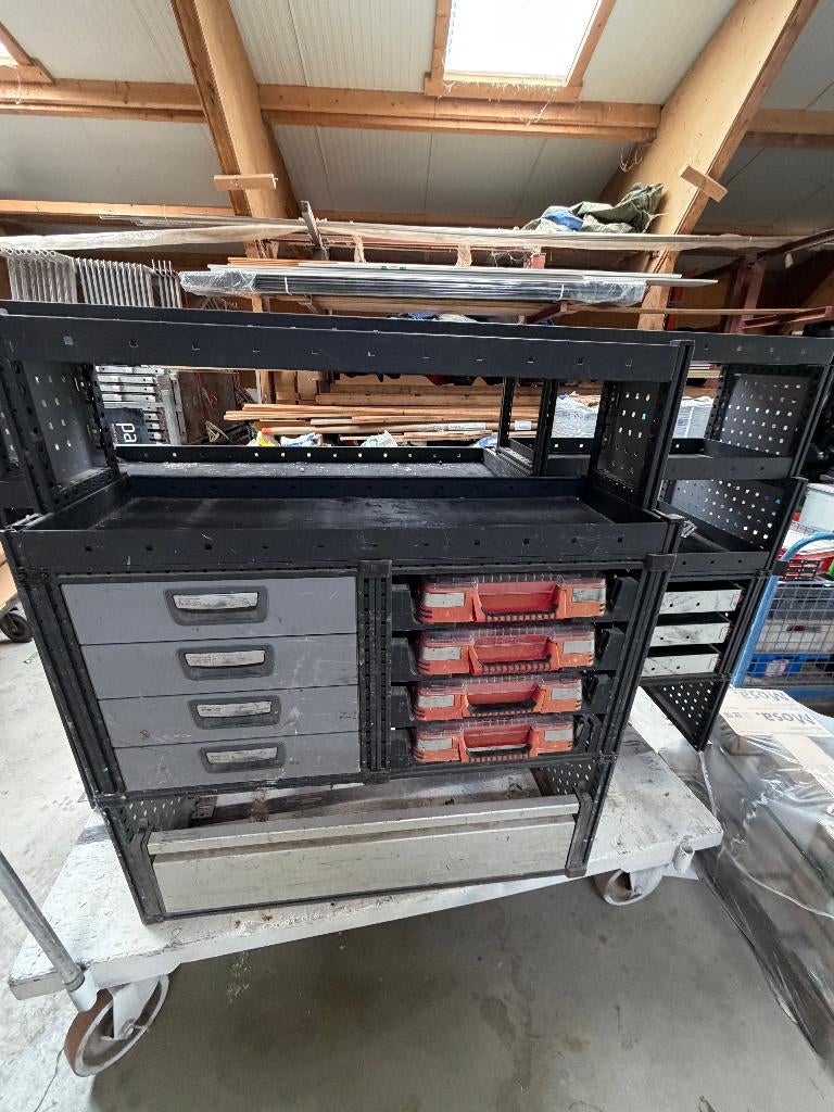 stelling kasten bestelbus, Huis en Inrichting, Kasten | Stellingkasten, Ophalen, Gebruikt