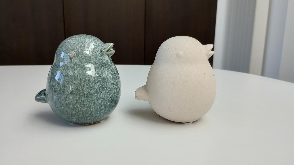2 vogeltjes, Ophalen, Nieuw, Meerkleurig, Steen/keramiek
