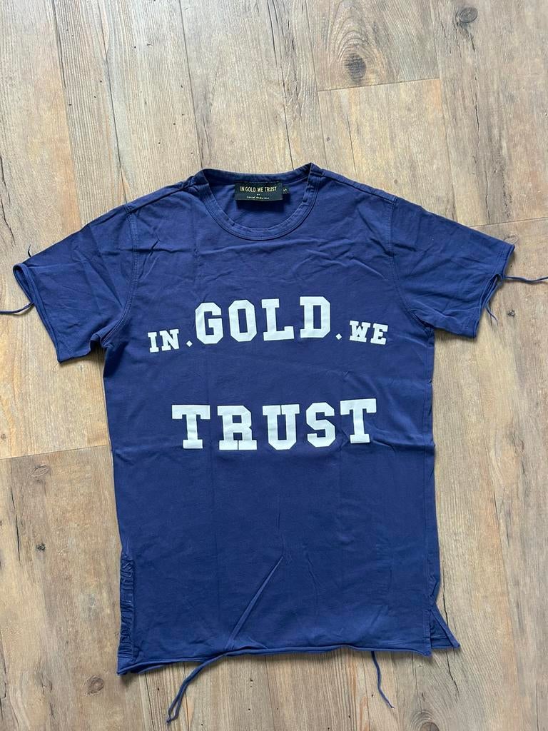 In Gols We Trust shirt, Blauw, Ophalen of Verzenden, Korte mouw, Maat 36 (S)