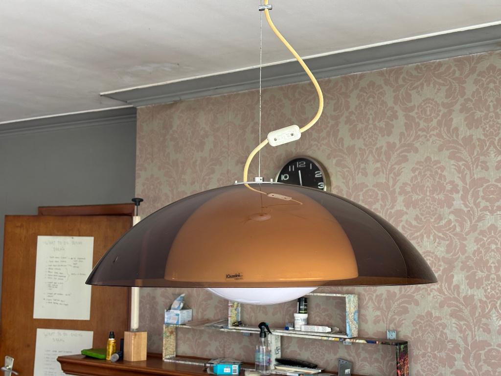 iguzzini guzzini space age seventies hanglamp, Ophalen of Verzenden, Gebruikt, Kunststof, Minder dan 50 cm