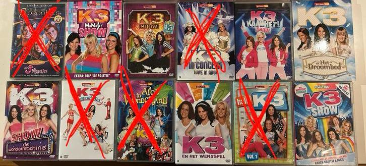 K3 DVD’s films/shows, Cd's en Dvd's, Dvd's | Kinderen en Jeugd, Alle leeftijden, Ophalen of Verzenden, Zo goed als nieuw, Overige genres