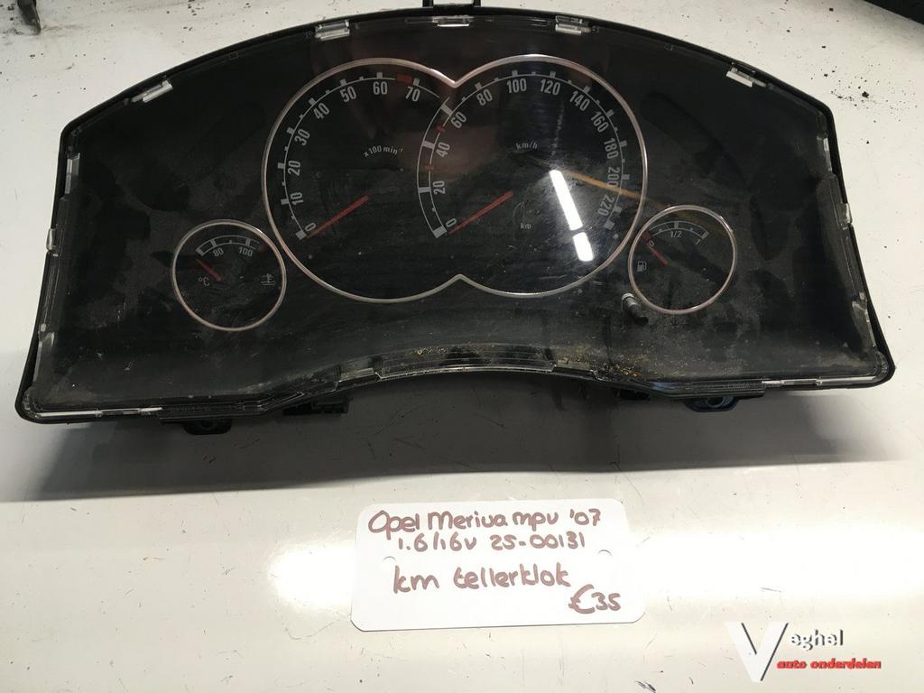 Opel Meriva 1.6 16v 2007 2500131  Km Tellerklok  13214771LP, Gebruikt, -, -, Ophalen of Verzenden