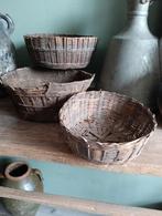 Set van 3 leemmanden / siermanden, Mand, Rond, Ophalen of Verzenden, Zo goed als nieuw