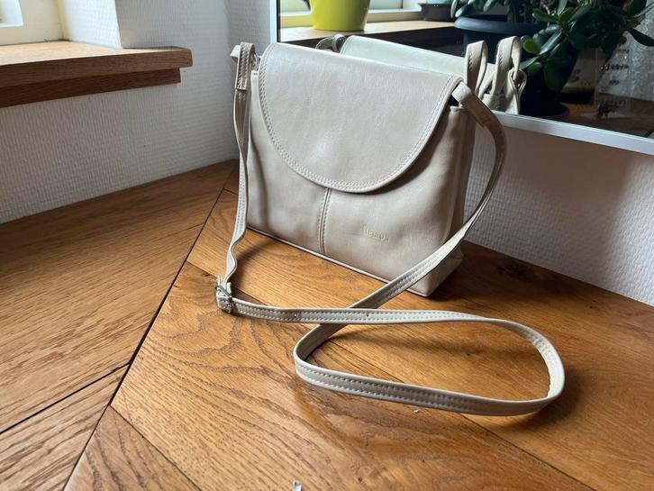 Gemos Handtas - Beige/Crème Schoudertas, Sieraden, Tassen en Uiterlijk, Tassen | Damestassen, Zo goed als nieuw, Handtas, Beige