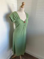 King Louie maat L groene retro jurk 2984, Maat 42/44 (L), Ophalen of Verzenden, Zo goed als nieuw, Knielengte