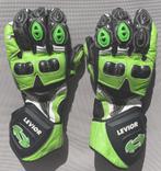 Lederen motorhandschoen XS Levior groen/zwart/wit zgan, Overige merken, Kinderen, Ophalen of Verzenden, Handschoenen