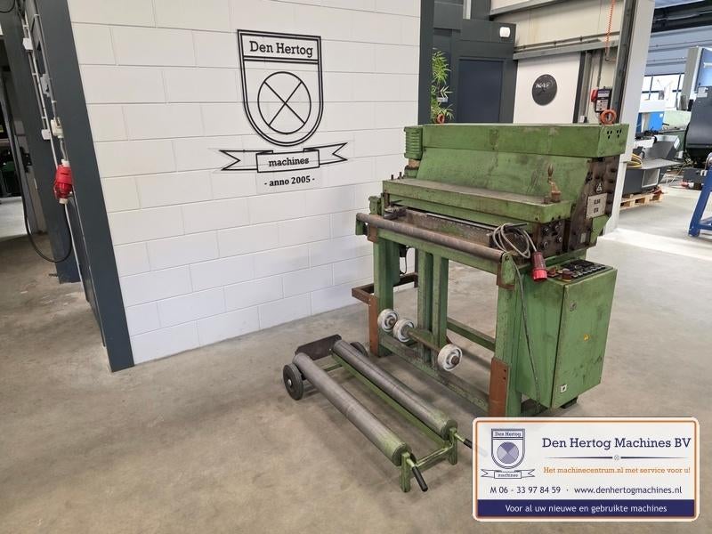 Decoiler knipschaar ELBA kniplijn decoil plaatwerk van rol, Ophalen, Gebruikt