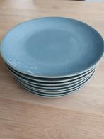 9 Hema Porto Blauw dinerborden, Gebruikt, Keramiek, Ophalen of Verzenden, Bord(en)