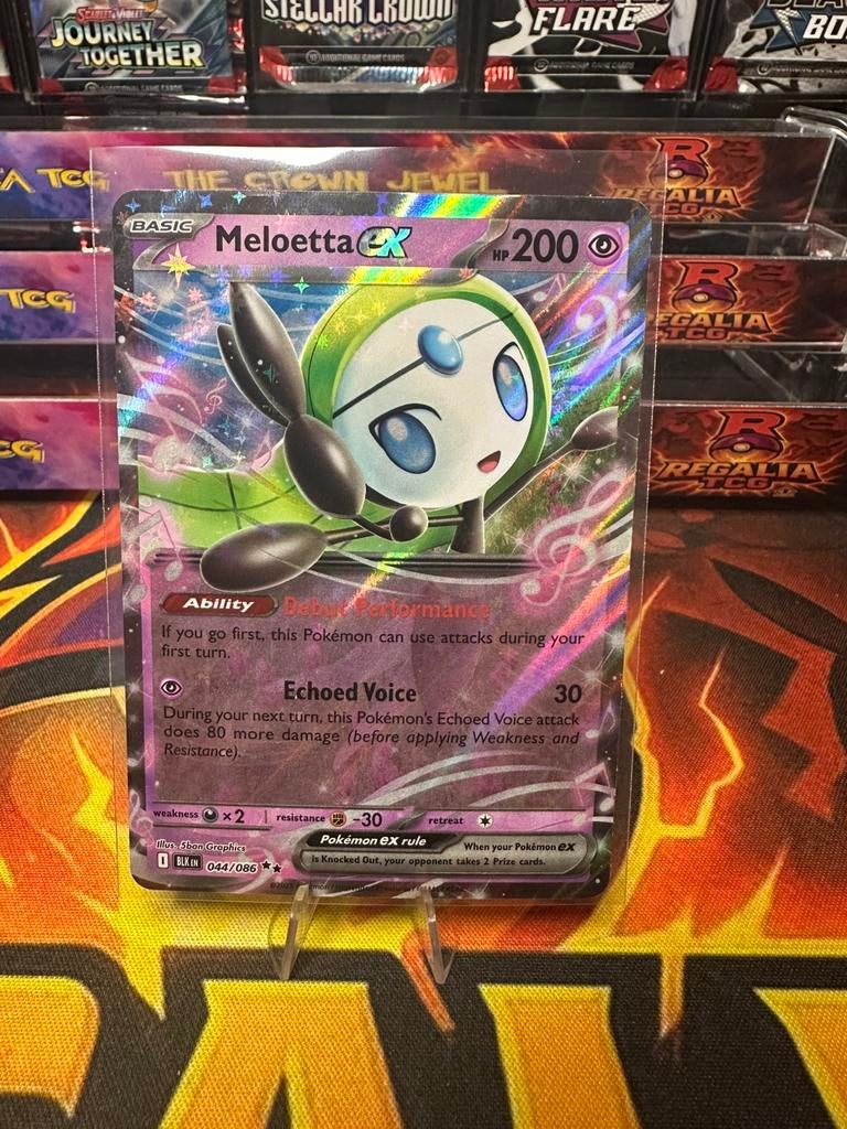 Meloetta ex (BLK 044) Black Bolt, Ophalen of Verzenden, Zo goed als nieuw, Losse kaart, Foil