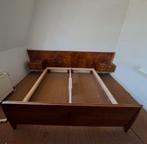 Mahonie Mid-Century Vintage Bedframe met Hoofdbord, Ophalen