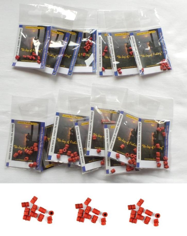 Partij 16x Blister LFT Toprubbers Gekruld 10 Stuks - Nieuw !, Watersport en Boten, Hengelsport | Witvissen, Nieuw, Dobber of Lood