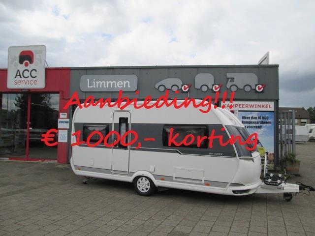 Hobby De Luxe 460 UFE najaars aanbieding € 1000,- korting, Caravans en Kamperen, Caravans, Bedrijf, tot en met 4, 1000 - 1250 kg