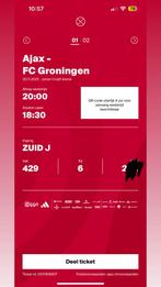 2x Ajax-Groningen naast elkaar vak 429 laag, Tickets en Kaartjes, Losse kaart, Drie personen of meer, Maart