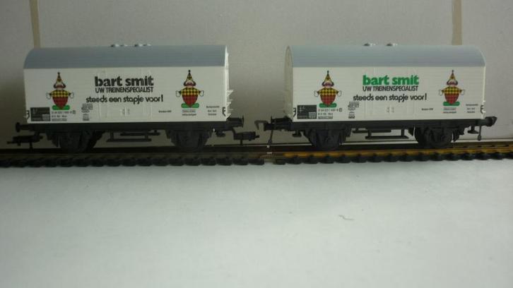 2 Fleischmann H0 Bart Smit goederenwagons, Hobby en Vrije tijd, Modeltreinen | H0, Gebruikt, Wagon, Gelijkstroom, Fleischmann
