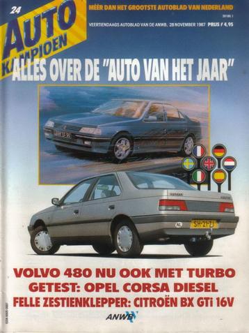Autokampioen 24 1987 : Citroen BX 19 GTI 16V - Volvo 480 Tur beschikbaar voor biedingen