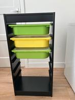 Trofast zwarte kast met 3 bakken hoog 94cm breed 46cm, Kinderen en Baby's, Kinderkamer | Commodes en Kasten, 90 tot 105 cm, Minder dan 50 cm