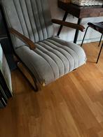 Grijze stoffen fauteuil, Huis en Inrichting, Fauteuils, Ophalen, Gebruikt, 75 tot 100 cm, Stof
