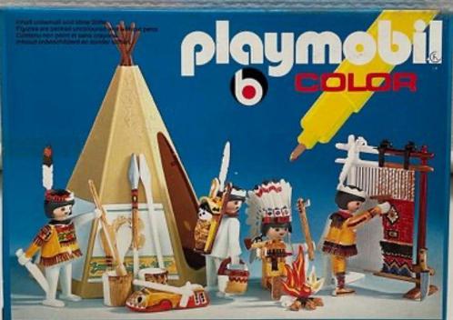 Playmobil color set indianen 3621 (ingekleurd), Kinderen en Baby's, Speelgoed | Playmobil, Gebruikt, Complete set, Ophalen of Verzenden