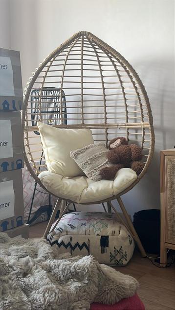 Egg chair naturel - ei stoel  beschikbaar voor biedingen