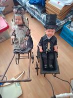 Antieke Poppen met Poppenwagens, Ophalen of Verzenden