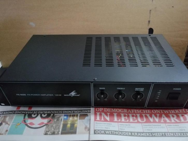 Monacor PA-900S versterker Skytronic microfoon systeem XLR, Muziek en Instrumenten, Versterkers | Keyboard, Monitor en PA, Gebruikt
