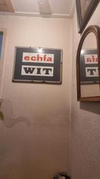 Vintage Echfa Wit Emaille Bord, Ophalen of Verzenden