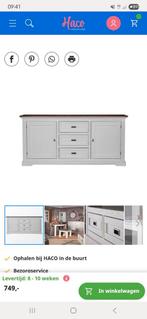 Landelijke modern massief grenenhout dressoir toulouse/haco, Huis en Inrichting, Kasten | Dressoirs, 150 tot 200 cm, Ophalen of Verzenden
