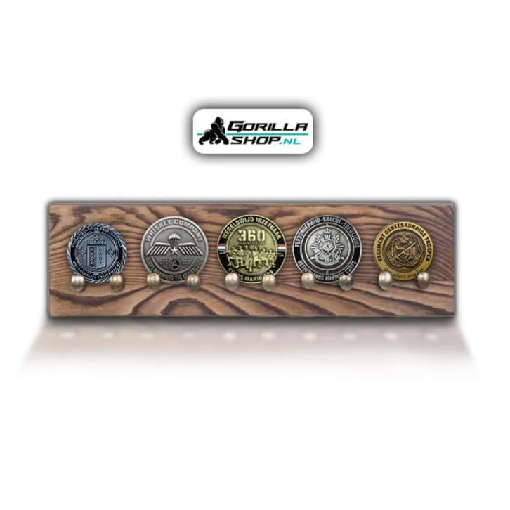 Muurplankje voor jouw coins, Verzamelen, Militaria | Algemeen, Landmacht, Foto of Poster, Nederland, Ophalen of Verzenden