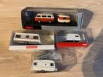 4 caravans  voor bij de bouwdozen in andere advertentie, Overige merken, Gelijkstroom of Wisselstroom, Brug, Tunnel of Gebouw