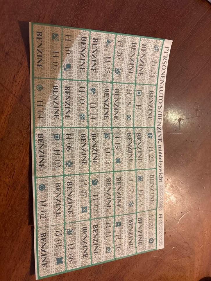 Benzinebonnen Oliecrisis - Nederland Distributie, Postzegels en Munten, Aandelen en Waardepapieren, Overige typen, 1970 tot heden