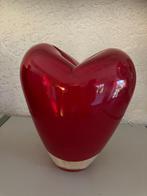 Prachtige rode hartvormige vaas design vintage, Antiek en Kunst, Ophalen of Verzenden