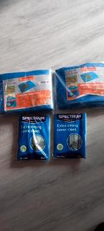 2x dekzeil en 2x afdekfolie, Doe-het-zelf en Verbouw, Zeil en Folie, Ophalen, Nieuw, 15 m² of meer, Zeil