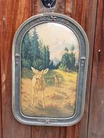 Antieke lijst van de Chicago Portrait Co. , gebold glas., Ophalen