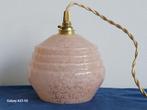 Art Deco hanglamp roze glas, Antiek en Kunst, Ophalen of Verzenden