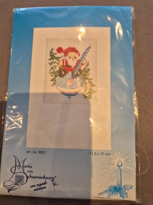 Borduurpakketje Maria van Scharrenburg kerstman, Hobby en Vrije tijd, Borduren en Borduurmachines, Nieuw, Borduurpakket, Handborduren