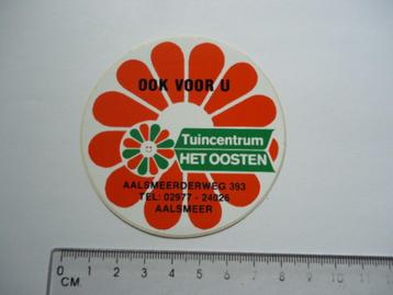 sticker oud Aalsmeer Het OOSTEN tuincentrum kwekerij retro beschikbaar voor biedingen