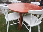 Tafel met stoelen, Ophalen, Gebruikt, Rond, Vier personen