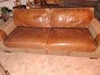 Leren bank, Huis en Inrichting, Banken | Bankstellen, Ophalen, Gebruikt, 75 tot 100 cm, 200 tot 250 cm