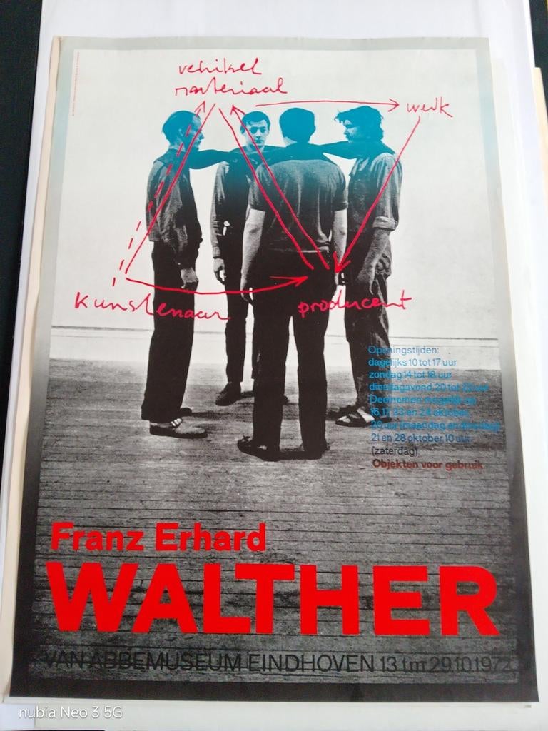 Franz Erhard Walther - Tentoonstellingsposter, Ophalen of Verzenden, A1 t/m A3, Rechthoekig Staand, Reclame