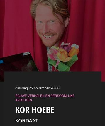 Kor Hoebe - Rij 1 Tickets - Lampegiet Veenendaal  beschikbaar voor biedingen