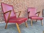 Vintage lounge stoelen, Huis en Inrichting, Stoelen, Ophalen, Gebruikt, Twee, Vintage / retro