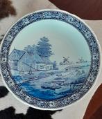 Delftsblauw bord met printdecor, Ophalen of Verzenden