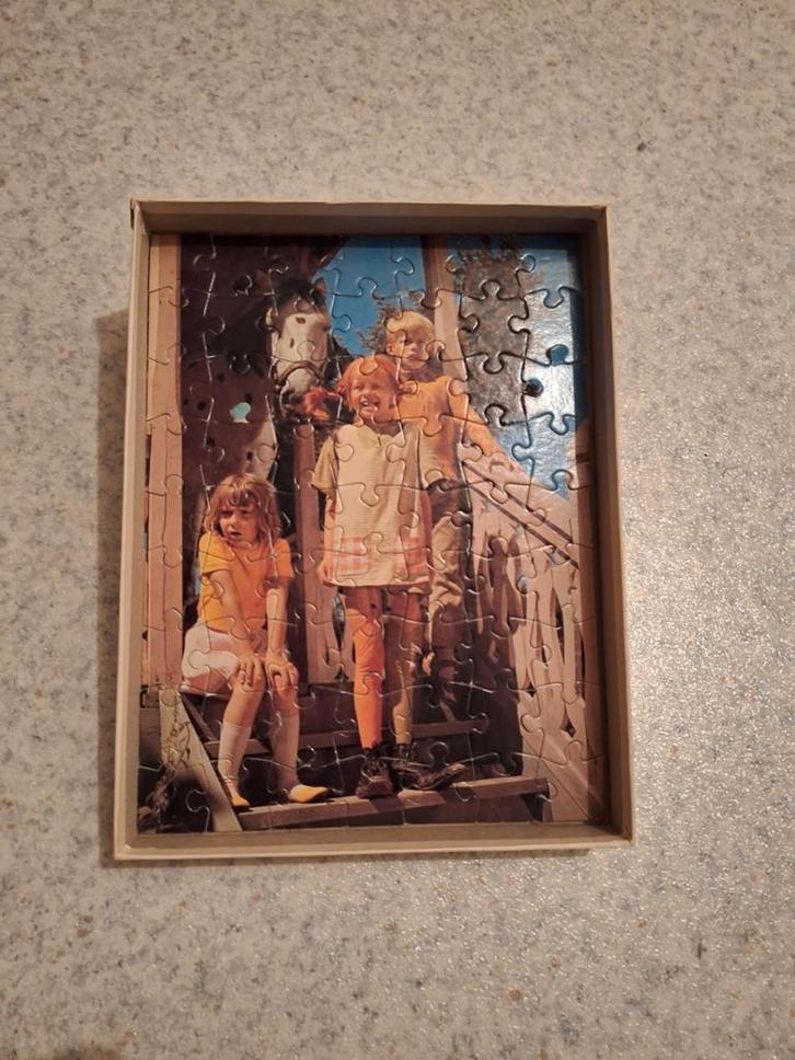 Pippi Langkous Puzzel - Jaren 80 Collector's Item, Kinderen en Baby's, Speelgoed | Kinderpuzzels, Gebruikt, 4 tot 6 jaar, Meer dan 50 stukjes