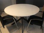 Luxe ronde tafel met Wit Graniet/Kwarts Natuursteen Blad, Ophalen, Overige materialen, 100 tot 150 cm, Zo goed als nieuw
