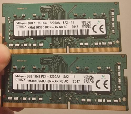 SK Hynix 16GB DDR4 RAM / (2x 8GB) DDR4 RAM - 3200 MHz🔥, Computers en Software, RAM geheugen, Zo goed als nieuw, Laptop, 16 GB