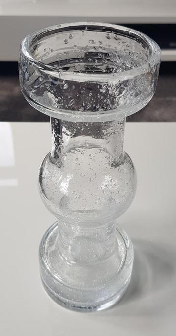  Kandelaar glas Leerdam Meydam  air bubbles vintage 70er j. beschikbaar voor biedingen