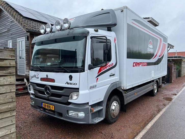 Mercedes Atego 823 Camper Off grid expeditie motorsport, Caravans en Kamperen, Campers, Bedrijf, tot en met 6, Buscamper of Camperbus